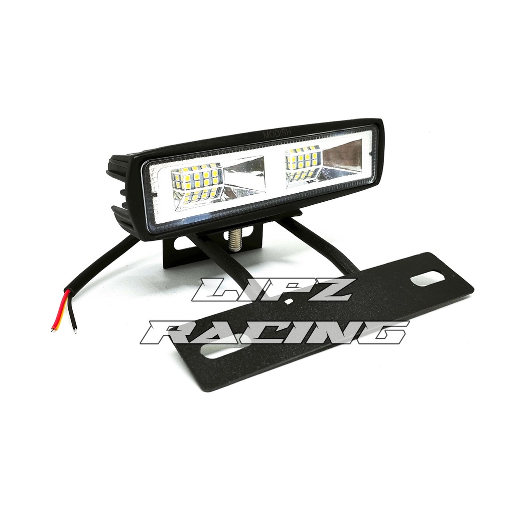 LAMPU TEMBAK LED / LAMPU SOTOR LED BAR MODEL 4596 CAHAYA PUTIH + BREKET RX-KING