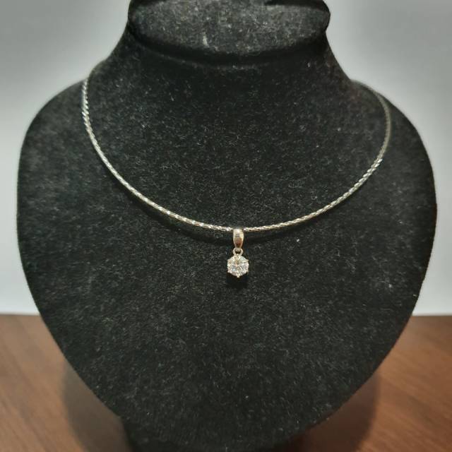Set kalung permata kadar 750 emas asli