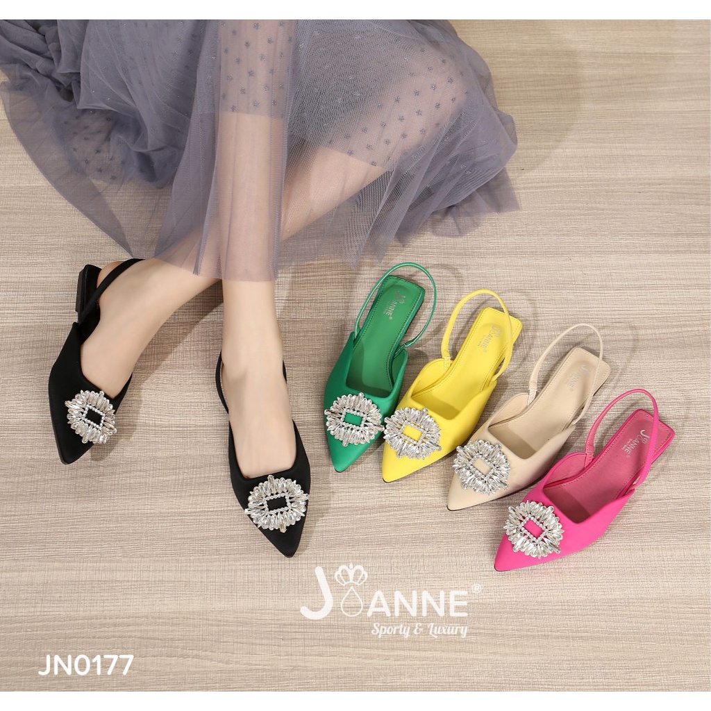 JOANNE Sparkly Slingback Flats Shoes #JN0177 ORIGINAL