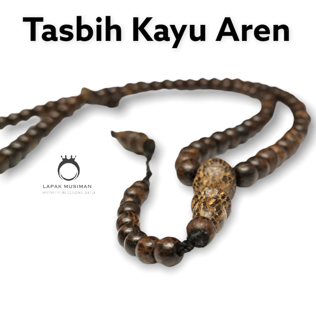 [Bayar di Tempat] Tasbih 99 Butir Kayu Aren Asli Garansi Tasbih Muslim