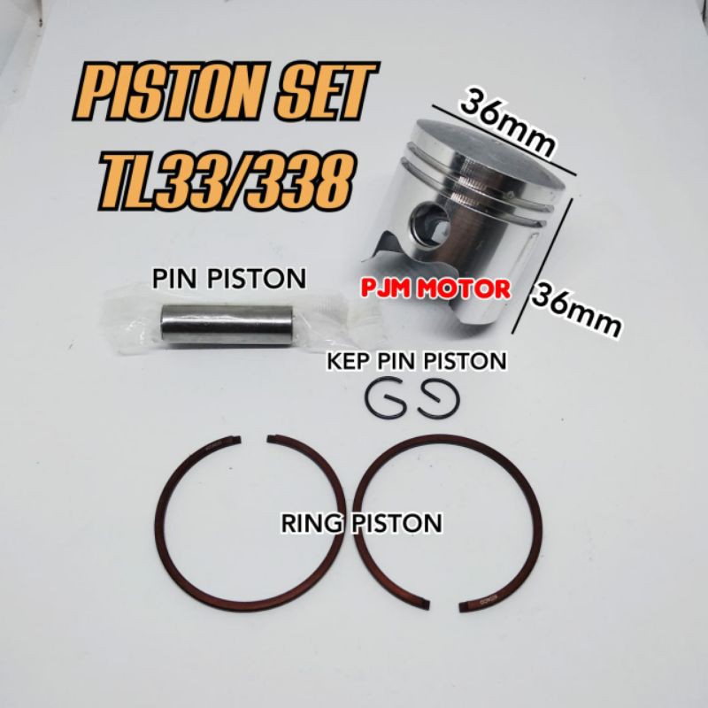 Piston Seher Mesin Potong Rumput BG 330 338 TL33 Tanika
