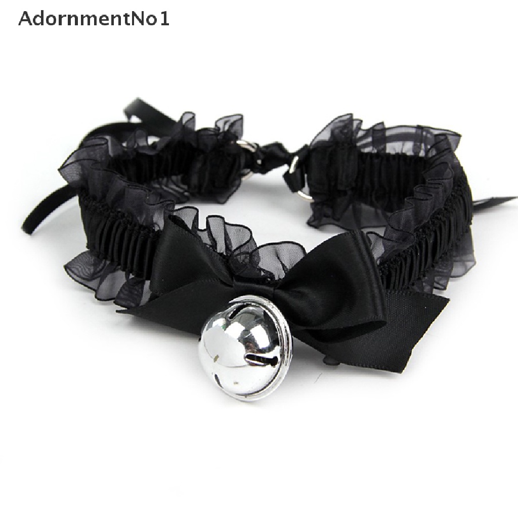 (AdornmentNo1) Kalung Choker Pita + Lonceng Adjustable Untuk Wanita / Cosplay