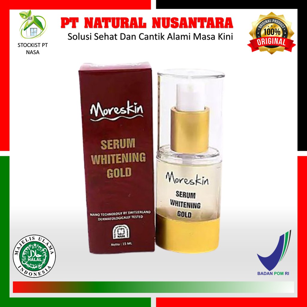 MORESKIN SERUM GLOD - SERUM MORESKIN NASA MENCERAHKAN KULIT WAJAH | MORESKIN SERUM WHITENING GOLD