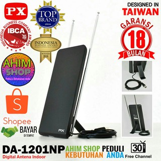 PX DA-1201NP Indoor Antenna TV Digital + Kabel Coaxial 175cm UHF/VHF Antena Dalam Desain Luxury Ahim