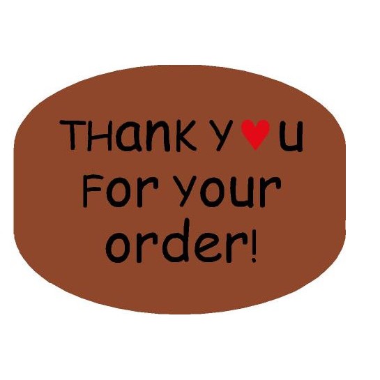 

500 Pcs Sticker Segel Label Thank You For Your Order / Stiker Label Thx For Ur Order #4030A