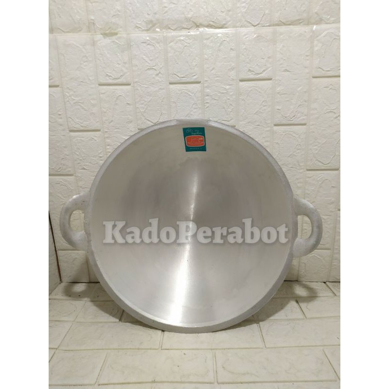 kuali tiga roda 45cm no 18 - kuali wajan  penggorengan-kuali alumunium