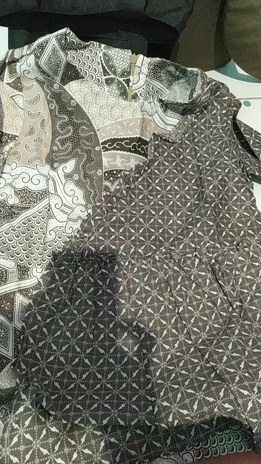 Tey-17 Batik Wanita Asj Sa Hrb026 Kenongo Kemeja Tosca Pendek