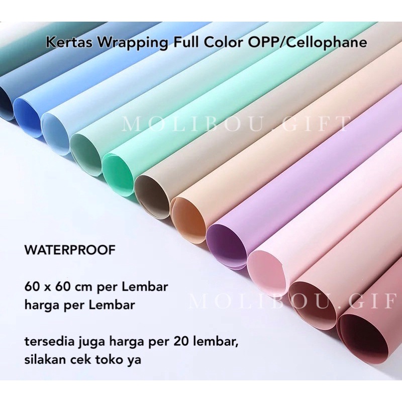

SALE!FLOWER WRAPPING FULL COLOR OPP CELLOPHANE KERTAS BUKET BUNGA (ECER 5 LEMBAR SEWARNA)