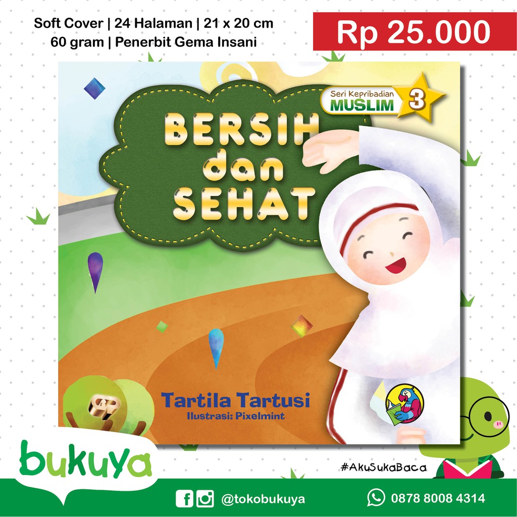 Buku Anak Seri Kepribadian Muslim 3 Bersih Dan Sehat Shopee