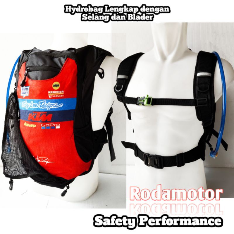 Tas Hydrobag lengkap dengan Blader kantong air selang hydropack sepeda motor Oneal Tld fox thor