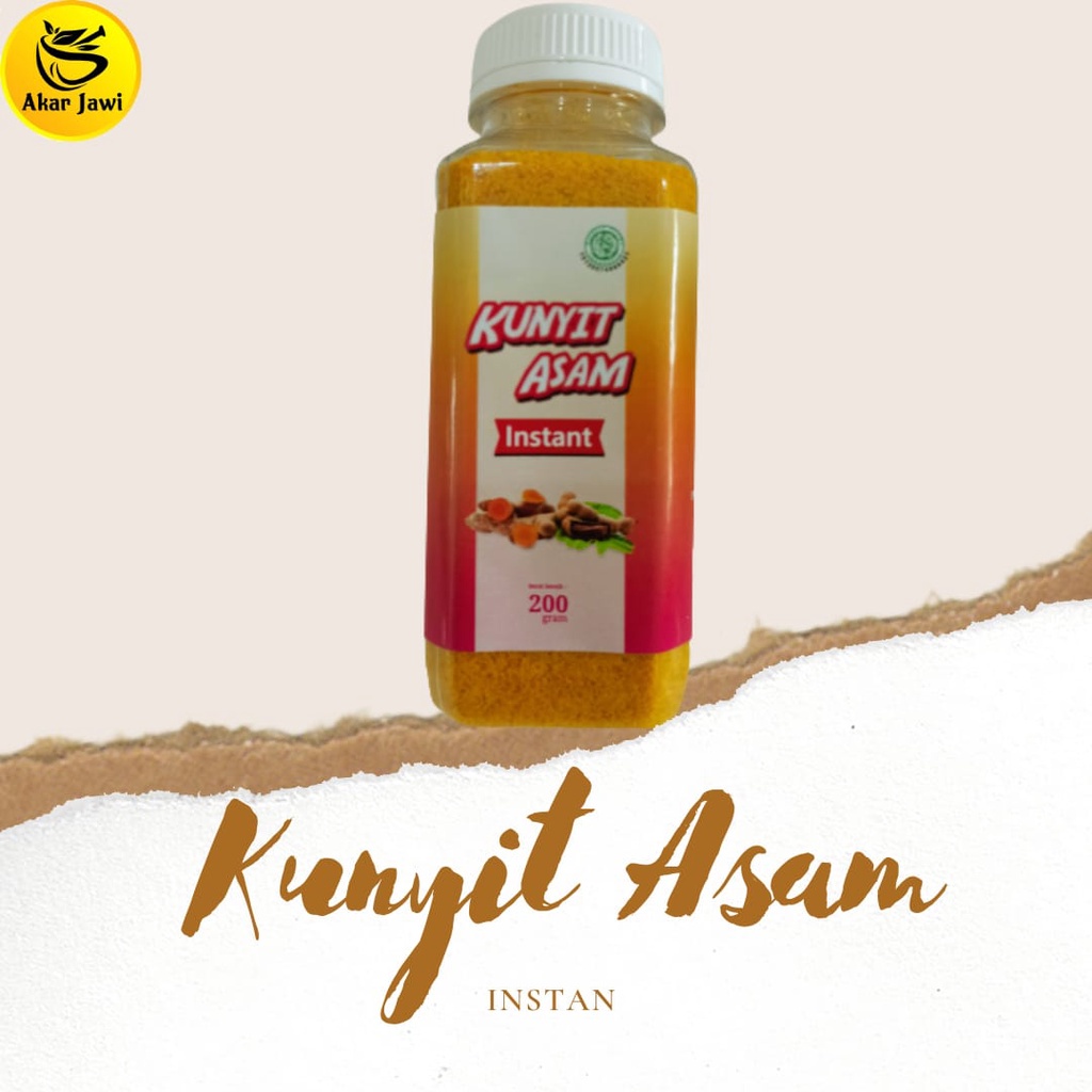 [HALAL MUI] Minuman Bubuk Tradisional 200g | Jamu Instan Sari Kunyit Asem | Akar Jawi Kunyit asam 100% ALAMI