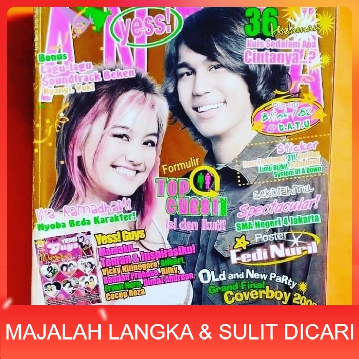 Majalah ANEKA YESS No.26 Jan 2006 Cover AGNES MONICA & MARCEL Langka