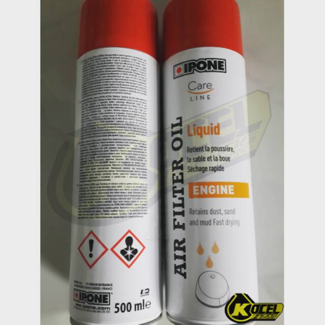 Ipone careline air filter oil liquid 500ml - oli pelapis busa filter ipone not motul motorex maxima