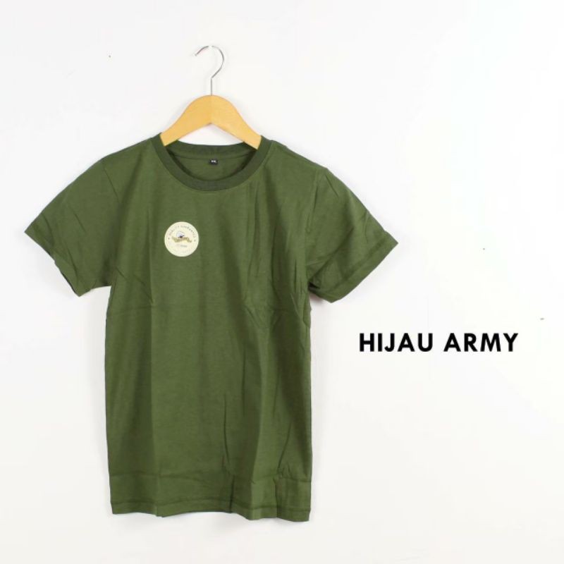 plain T-shirt - Hijau Army