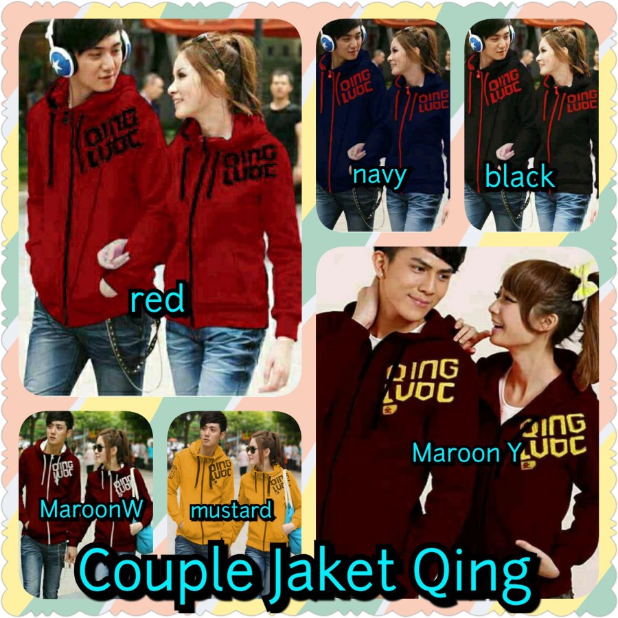 Couple Jaket Hoodie Qing Love