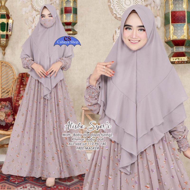Gamis Alisha Syari maxi dress hijab