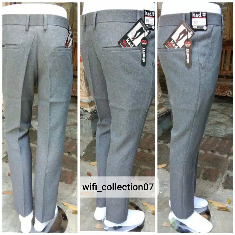 CELANA KANTOR FORMAL PRIA SLIMFIT BAHAN DASAR KAIN WOLL.-2