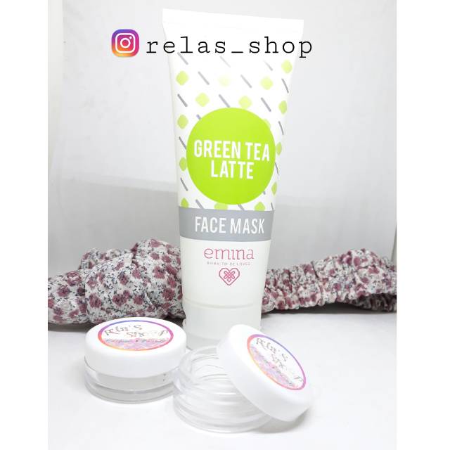 Download Emina Green Tea Latte Face Mask Share In Jar 5ml Masker Emina Shopee Indonesia PSD Mockup Templates