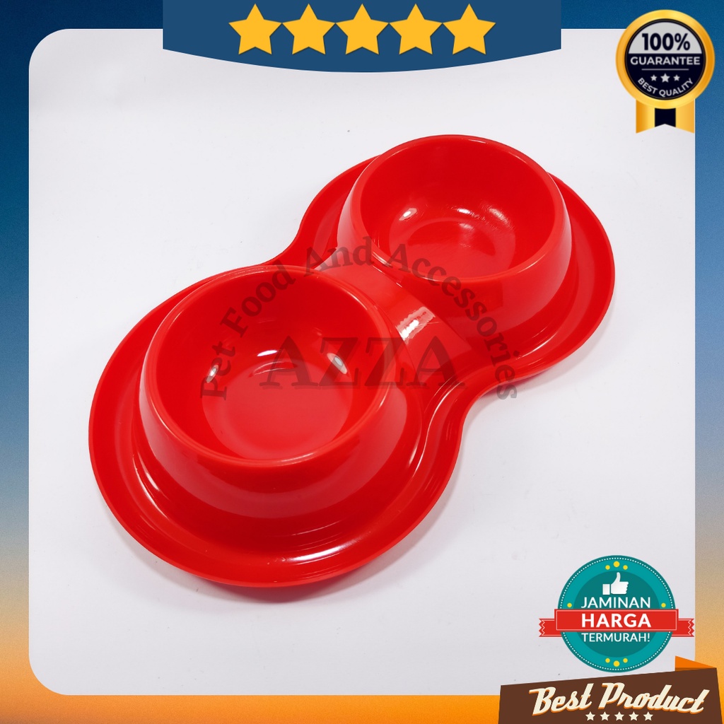 AKSESORIS KUCING MURAH TEMPAT MAKAN KUCING ANTI SEMUT DOUBLE PLATE AKSESORIS KUCING