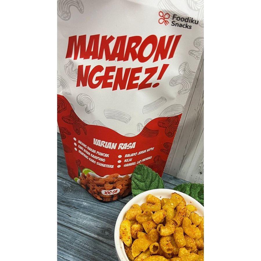 

FOODIKU SNACK - SATUAN Cemilan Makaroni Enak Gurih Pedas Favorite Anak Muda Milenial Masa Kini