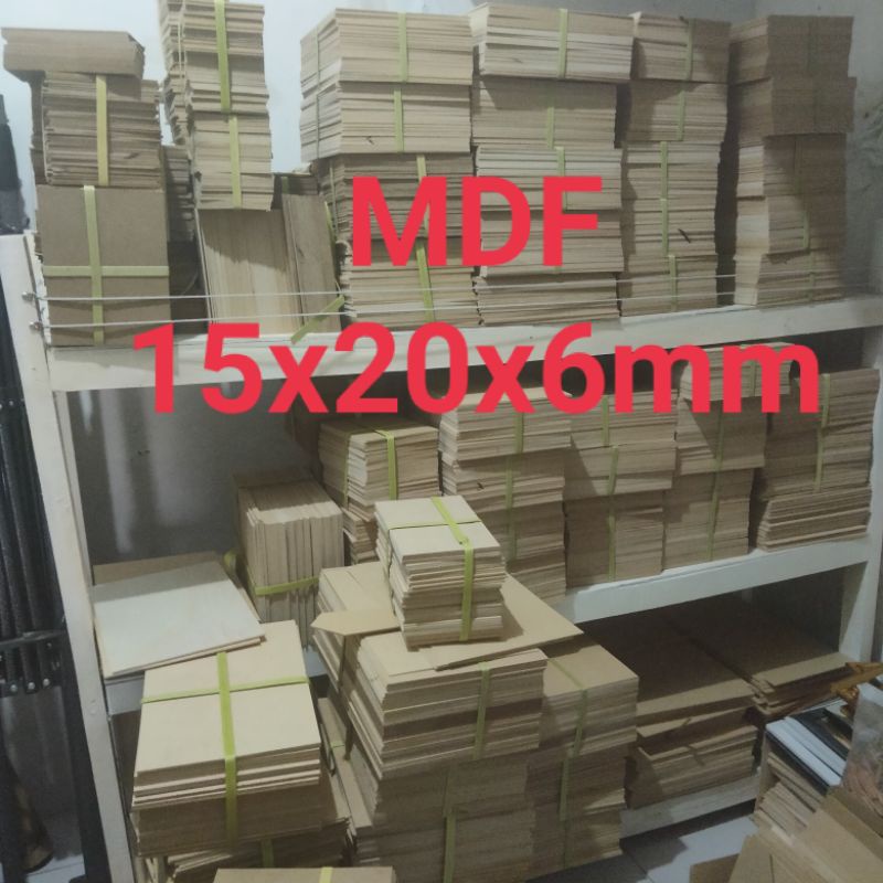 MDF potong 15x20x6mm siap pakai