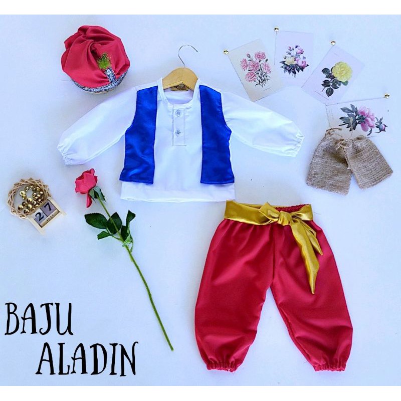 Kostum Aladin Photoshoot  Newborn Free Topi Cosplay Aladin Arabian