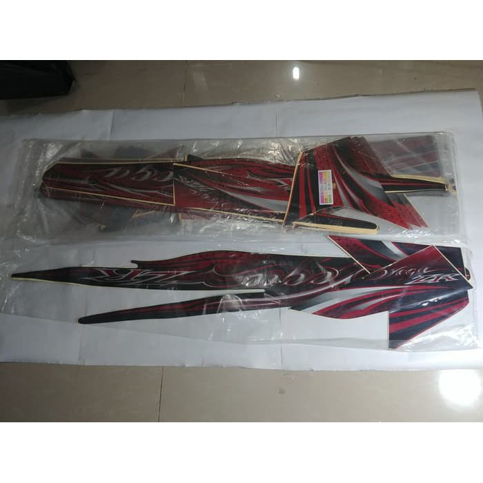 Stiker Bodi &amp; Lis Body &amp; Striping Vega Zr 2011 Hitam Merah