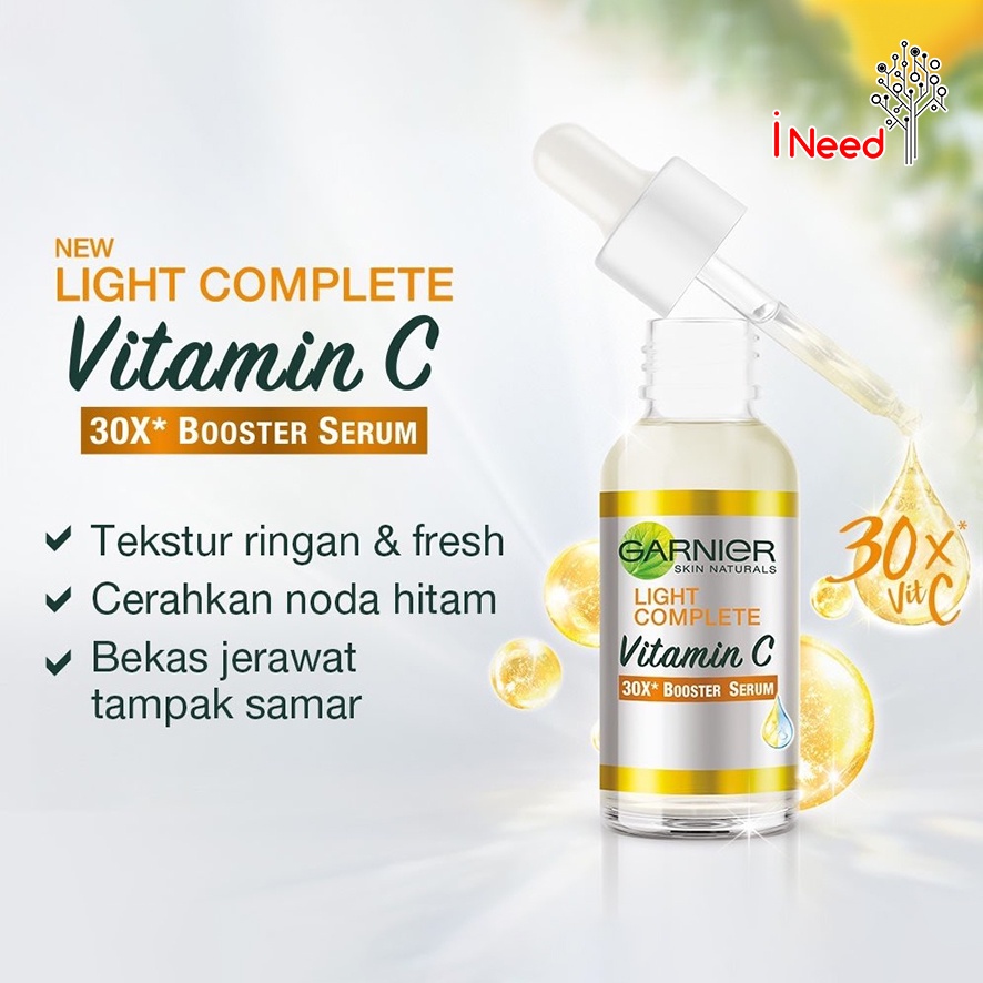 (INEED) GARNIER 30X Booster Serum Light Complete Vitamin C | Sakura White Hyaluron 15ml/30ml