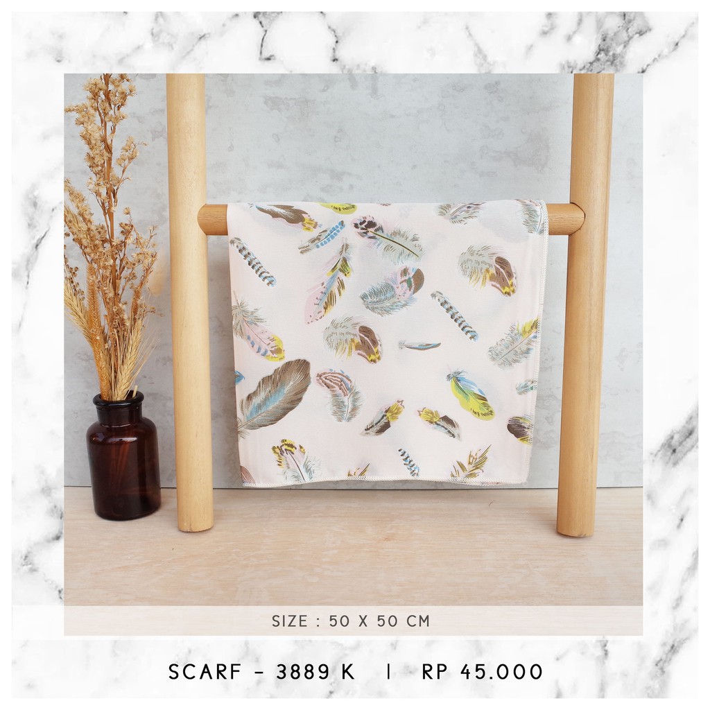 NECK SCARF / SYAL KOREA / SCARF PATTERN (SIZE 50 X 50 CM) - 3889 / 4067-3889 K