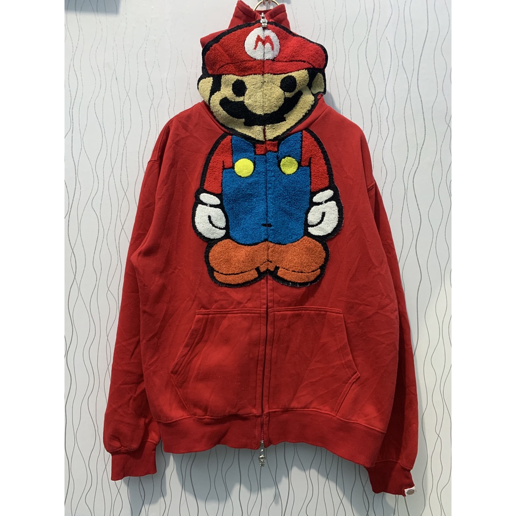 Sweater Hoodie Baby Milo Mario Bross Vintage Bekas Second Branded