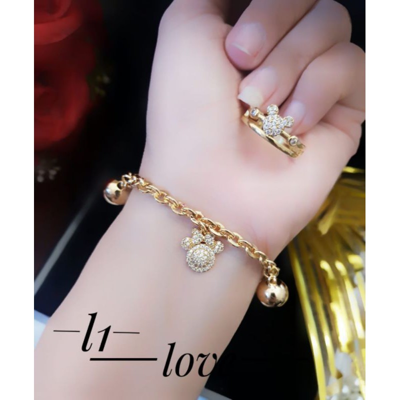 Xuping gelang cincin lapis emas 18k