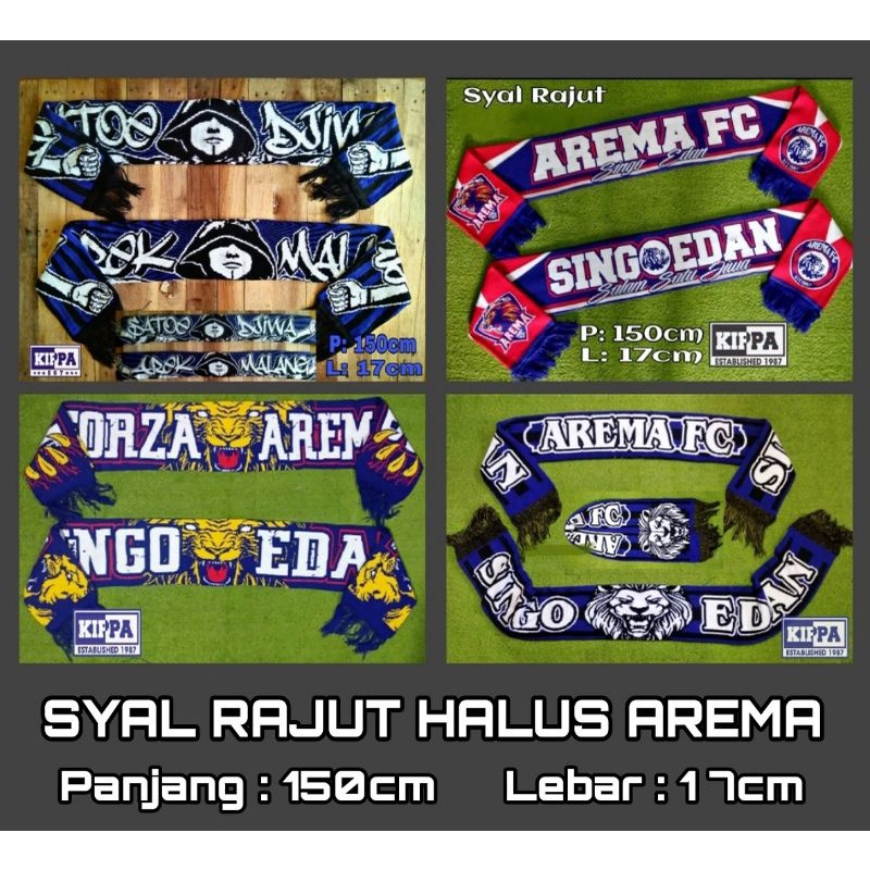 Syal Arema rajut halus
