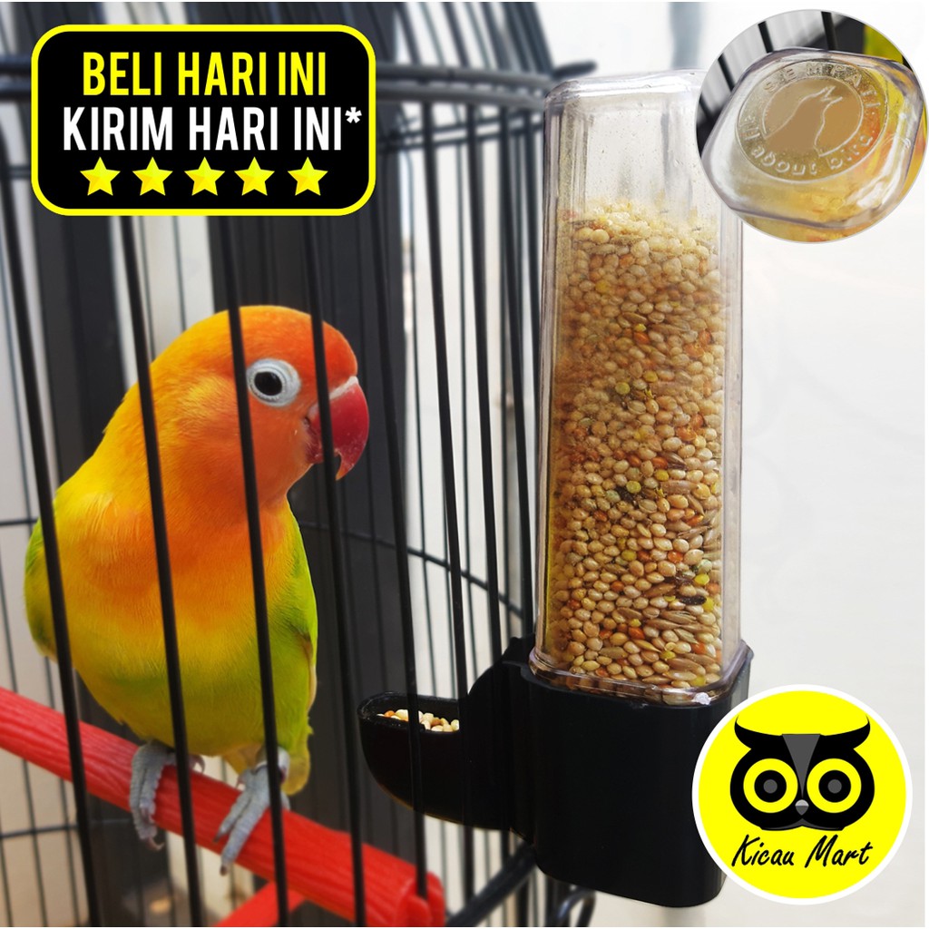 CEPUK TABUNG PANJANG SEMPATI WADAH TEMPAT PAKAN MAKANAN MINUM MINUMAN BURUNG LOVEBIRD CKTPJG