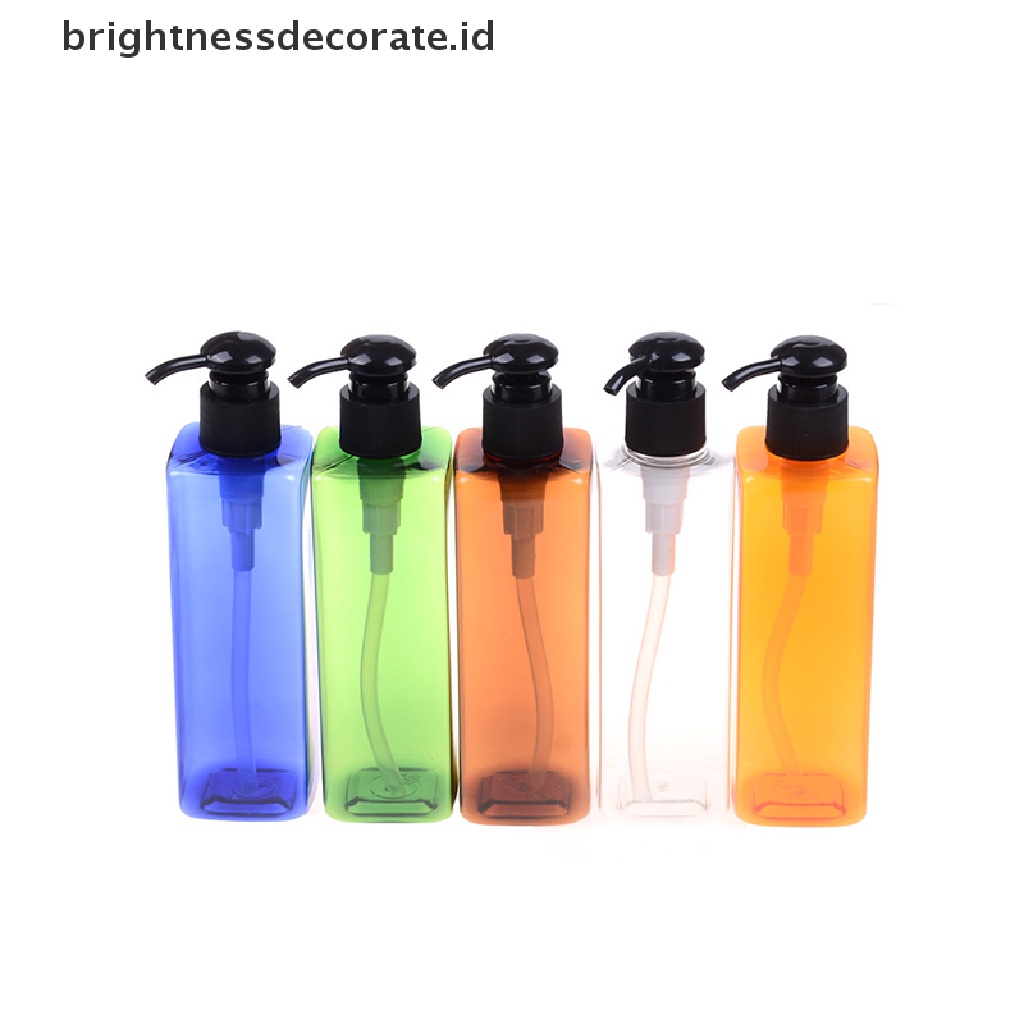 1pc Botol Dispenser Sabun Cair Sampo Model Pompa Tangan Bahan Plastik 250ml Untuk Kamar Mandi