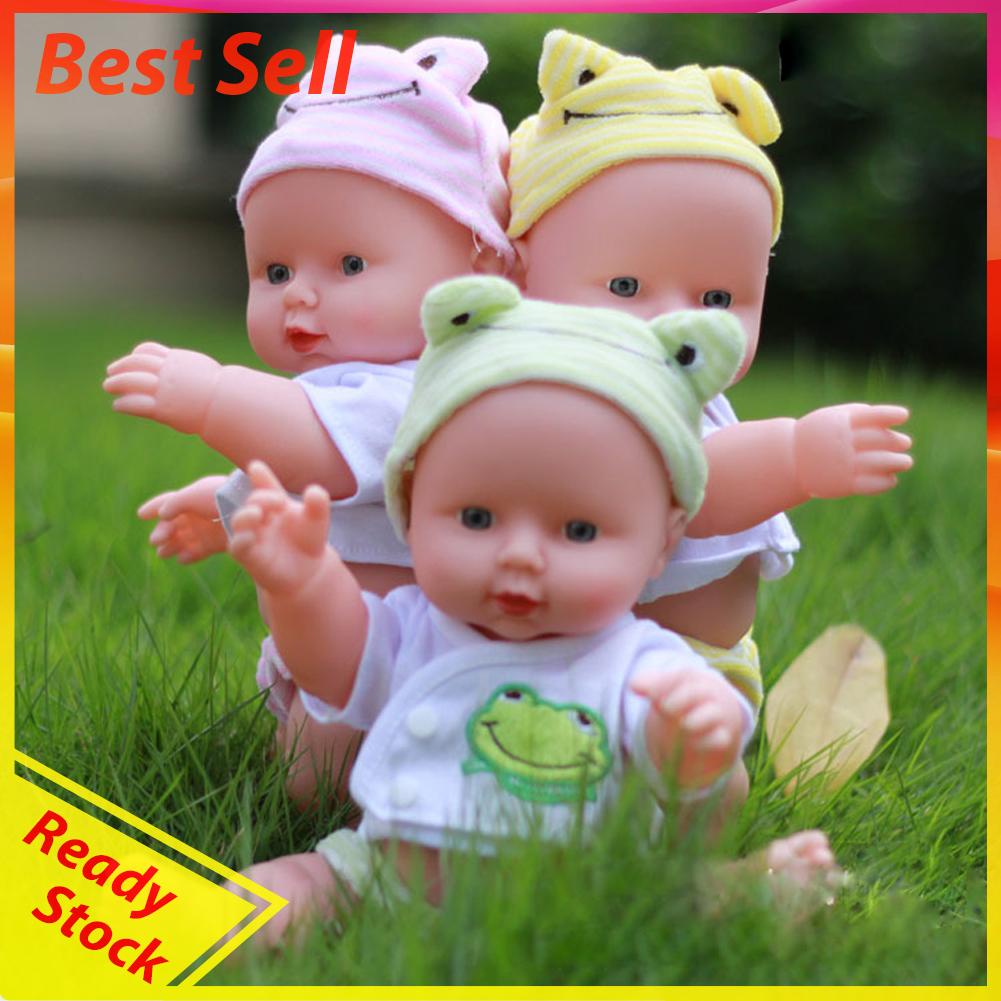 Silikon [Warna Random]Vinyl Boneka 30cm Reborn Bayi Perempuan Handmade Mainan Manusia Hidup