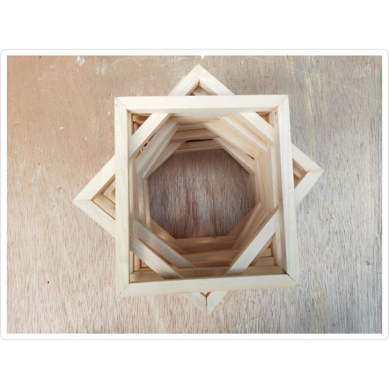bingkai frame kayu tanpa kaca 15x15