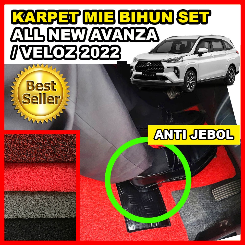 Karpet Mie Coil Mat Lantai Bihun Keset Set Mobil ALL NEW AVANZA / VELOZ 2022 + Bagasi