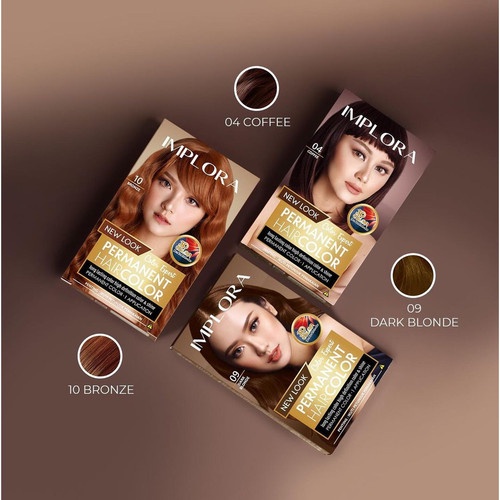 Implora New Permanent Hair Color / pewarna rambut implora