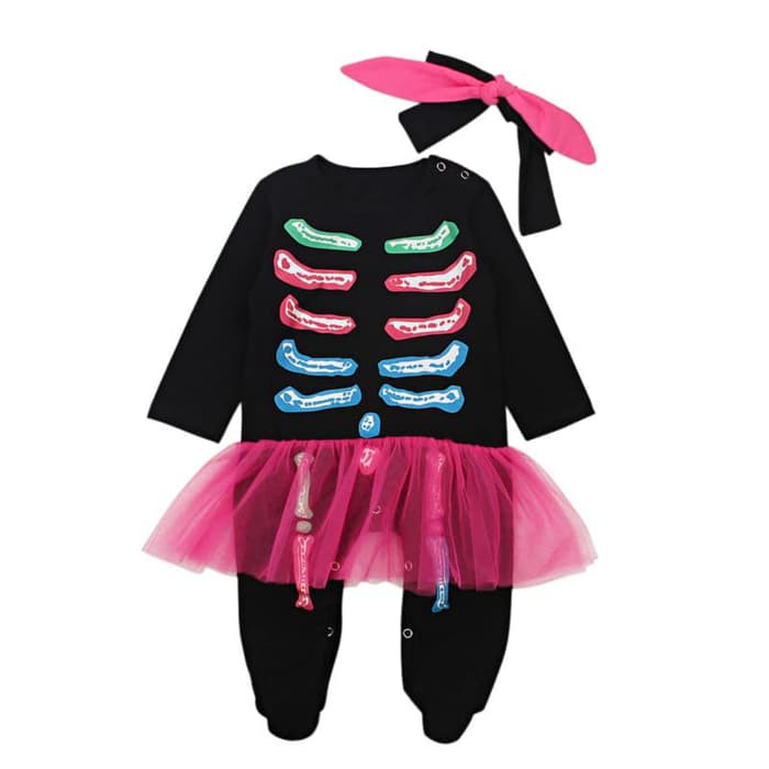 SKULL SKELETON baby boy girl costume halloween kostum bayi tengkorak