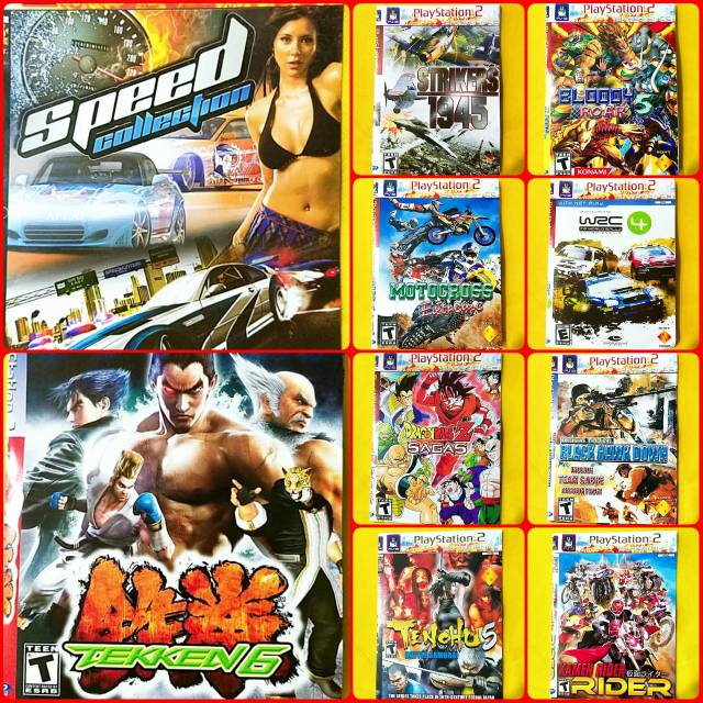 Paket kaset PS 2 terbaru 10 dics vol 001