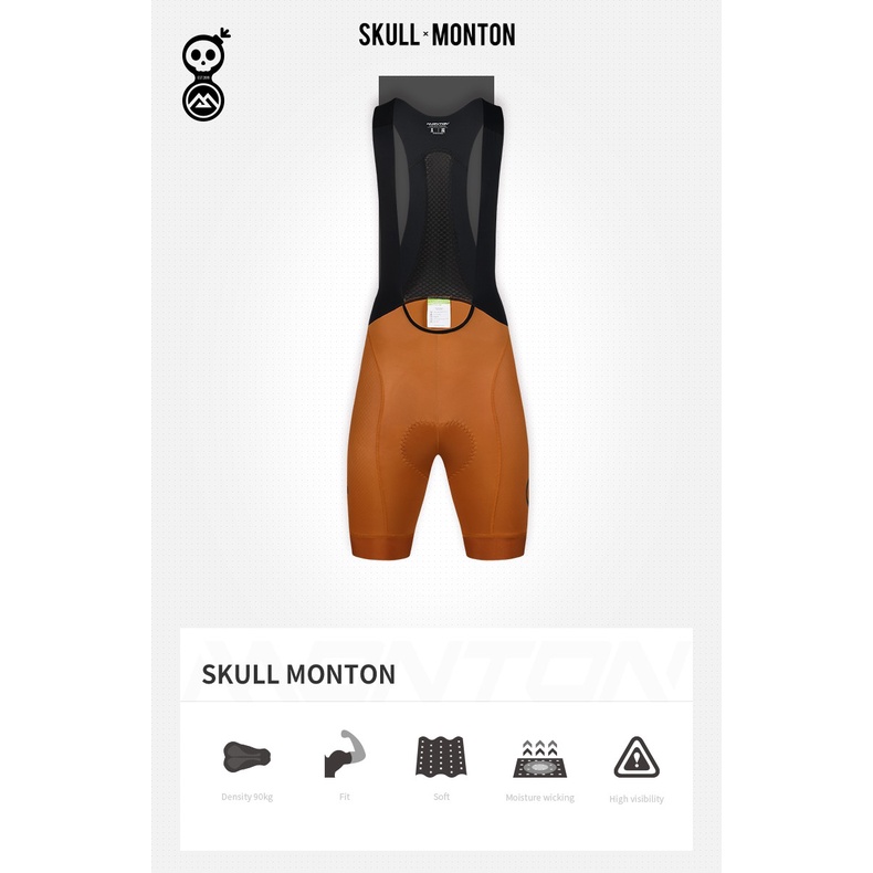 Celana BIB MENS Monton Urban Skull Monton Brown / BIB Shorts
