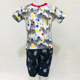 SETELAN BAJU  ANAK  LAKI  LAKI  USIA 6 24 BULAN GAMBAR  ZEBRA 