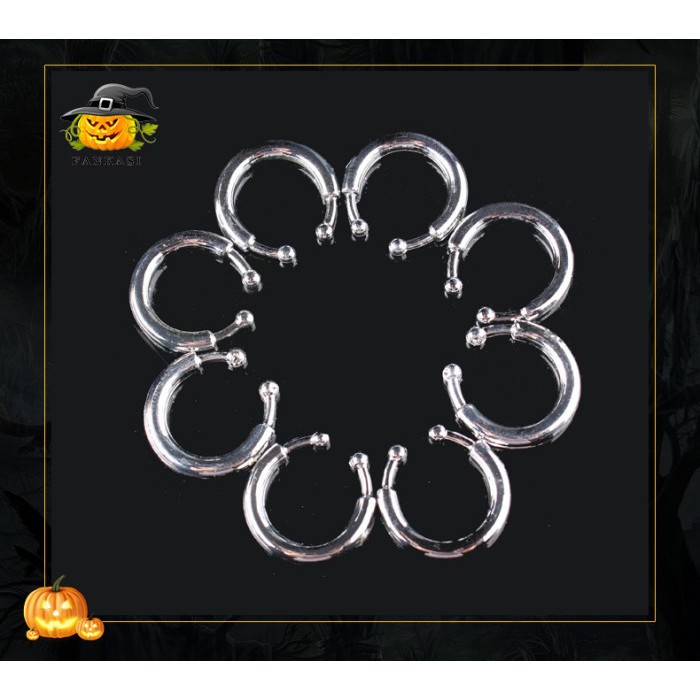 BDPC 8 pcs fake body clip piercing earing anting tindik hidung mulut