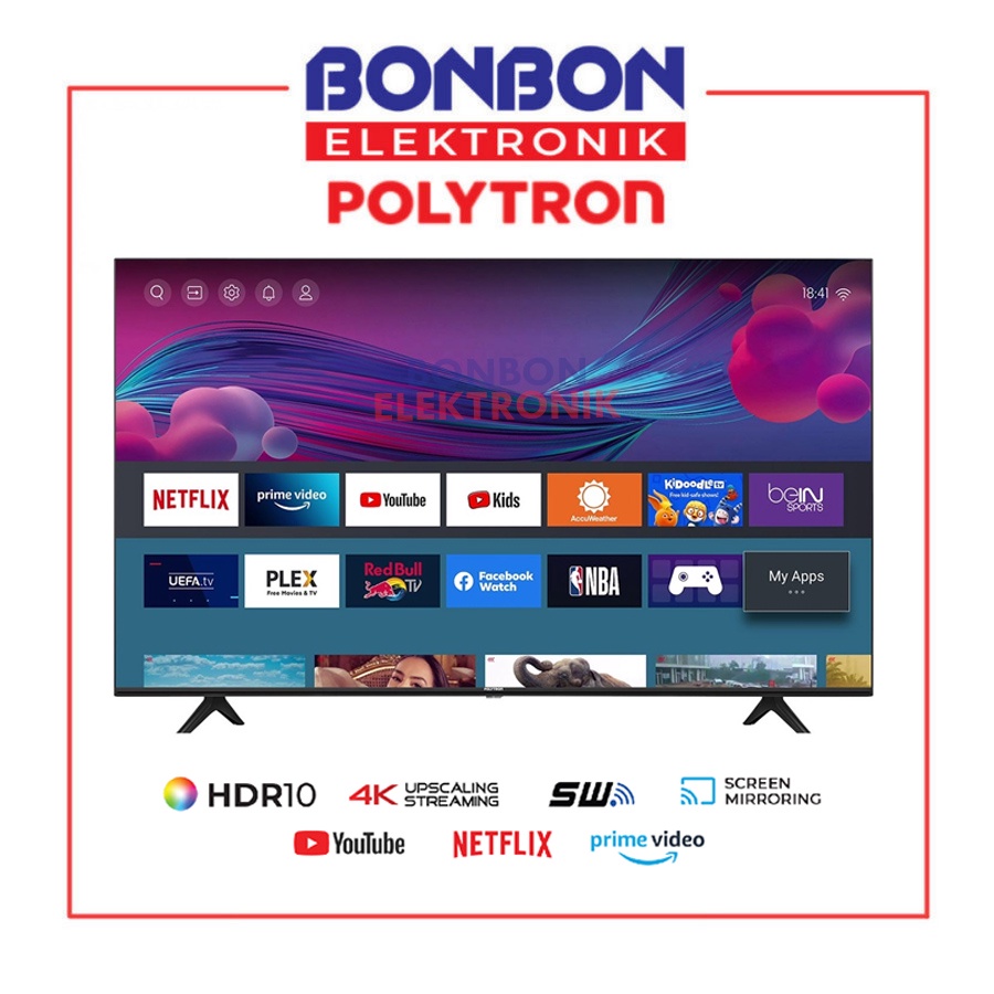 Polytron LED Smart TV 55 Inch 55UV5920 4K Ultra HD UHD