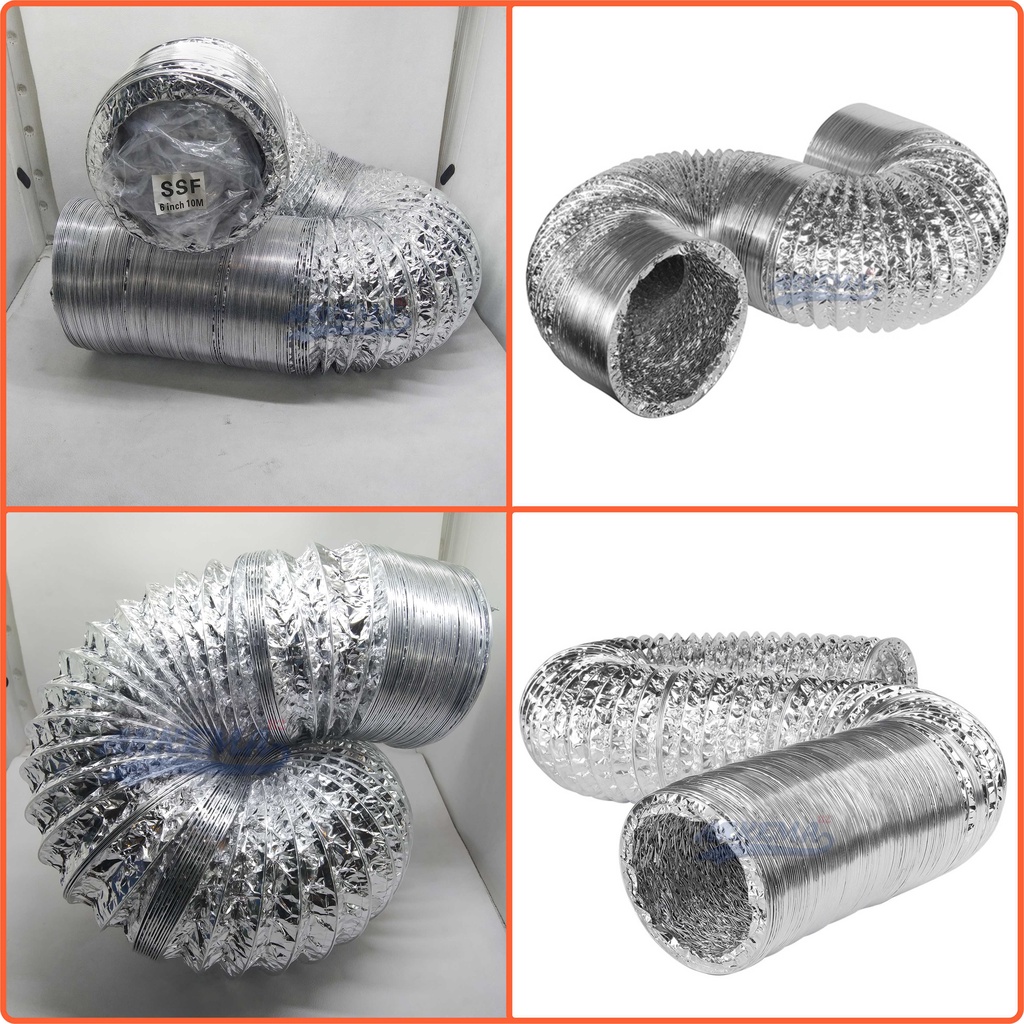 TERMURAH FLEXIBLE DUCTING PER DUS (10METER) 4&quot; - 6&quot; - 8&quot; - 10&quot; inch PIPA CEROBONG ALUMUNIUM