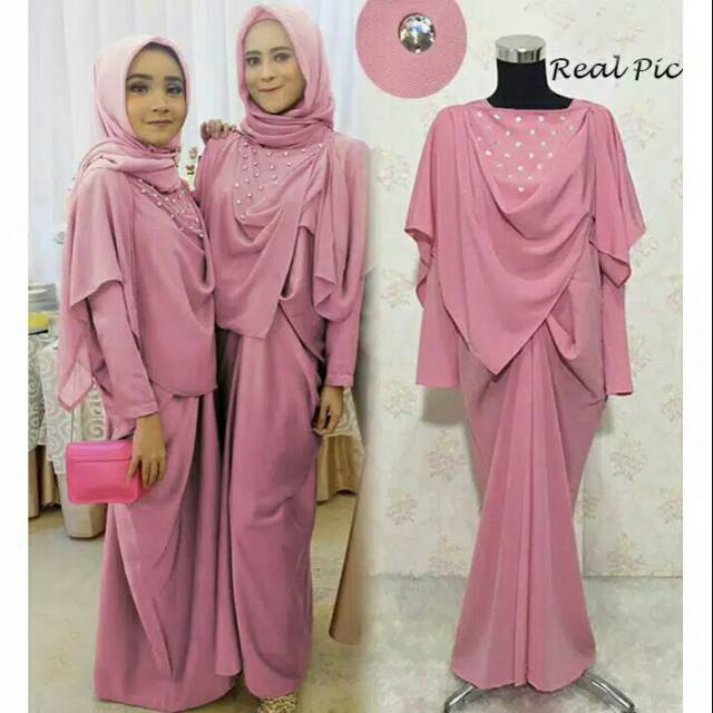 Baju wanita maxi semi kaftan free busui