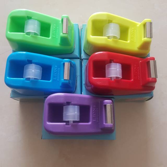 Tape cutter 1 2 dispenser  lion 20 tempat selotip  kecil 