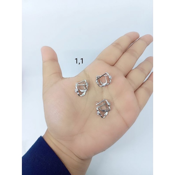 anting jepit perak asli lapis emas/anting jepit mp 1 ukir/anting jepit asli silver 925/anting jepit fashion wanita