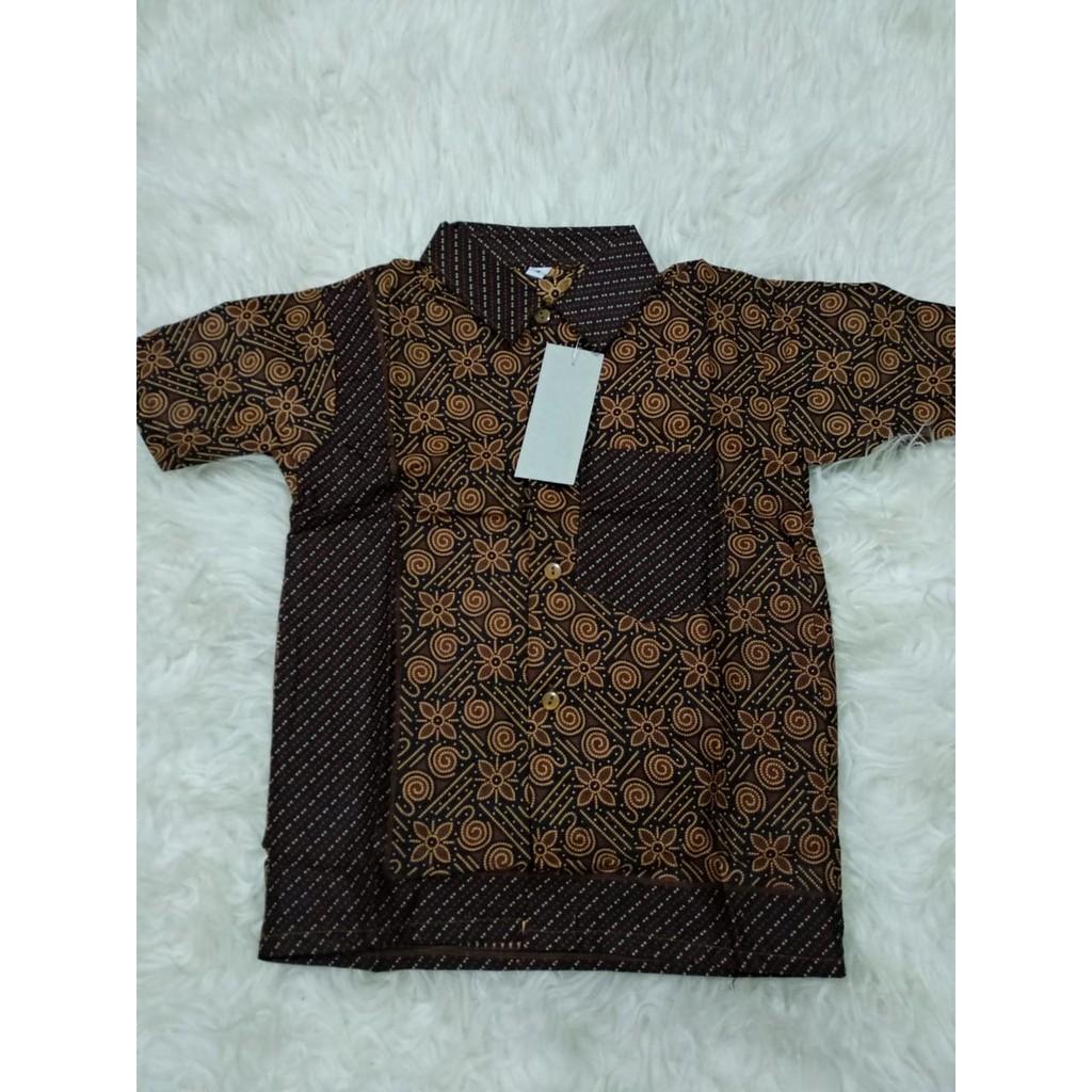 kemeja batik anak capucino