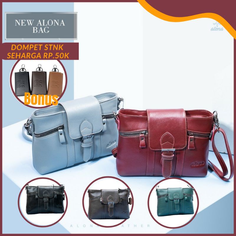 TERBARU Tas Selempang Wanita Alona Laura Bag tas kulit [ori alona leather]